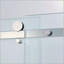 Porte de douche coulissante simple semi-cadre en acier inoxydable 304, verre trempé clair de 5/16 po (8 mm) de large épaisseur