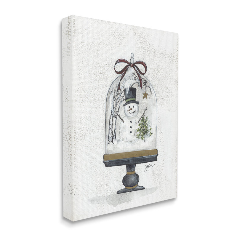 Snowman Winter Scenery, Toile tendue, H 48 po x l 36 po x P 1,5 po