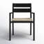 Pacifica Dining Arm Chair - White - Canvas Flax-404773873-404773878