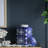 5.3X5.3X10" Valora Blue And White Square Lidded Jar
