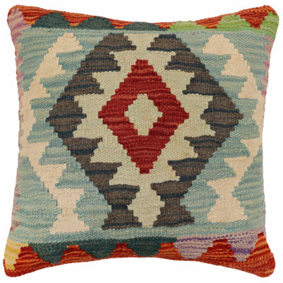 Coussin Kilim tissé à la main Tribal Watts - 17 po x 18 po