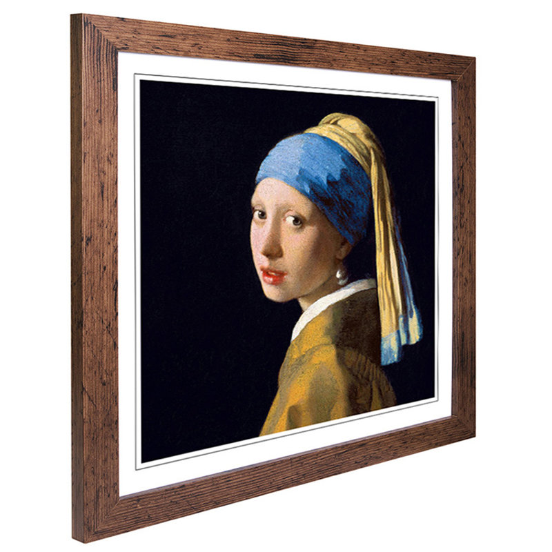 Johannes Vermeer - Single Picture Frame Painting, Walnut