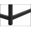 Console étroite et moderne avec plateau en stratifié blanc et structure en métal noir, parfaite pour les entrées et les côtés des canapés.-1622640570