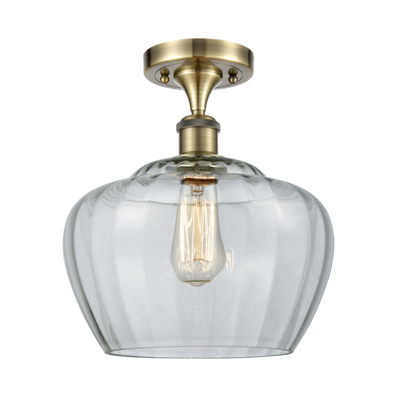 Ballston Fenton - 1 Light 11" Semi-Flush Mount, No Bulb Included, Clear