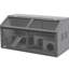 Enceinte de hamster avec plate-forme et rangement, 33,5 po x 18 po x 17 po, pour souris, gris