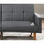 Canapé-lit de style transitionnel canapé-lit convertible bleu gris en polyfibre 1pc