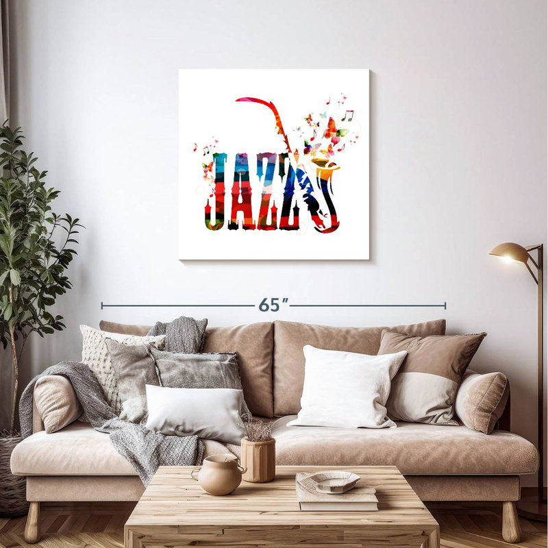 Jazz Typography, 36" H x 36" W
