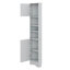 Armoire de rangement d'angle, haute avec 2 portes et 3 tablettes, tablettes réglables, tablette ouverte pour la salle de bain, la cuisine et le salon-1223092880