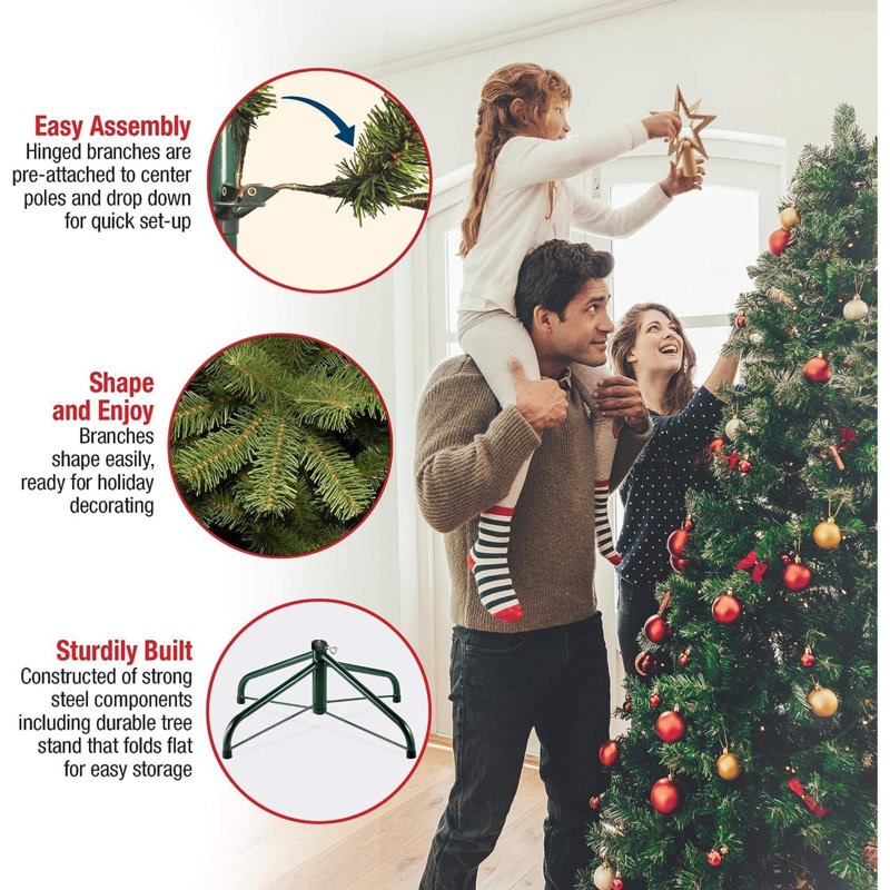 Arbre de Noël artificiel pré-éclairé «Feel Real» avec lumières Frasier Grande