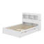 Lit plateforme pleine grandeur avec tablettes coulissantes, lit gigogne simple et 2 tiroirs-838586775