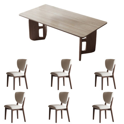 Ensemble de table de salle à manger simple européen moderne