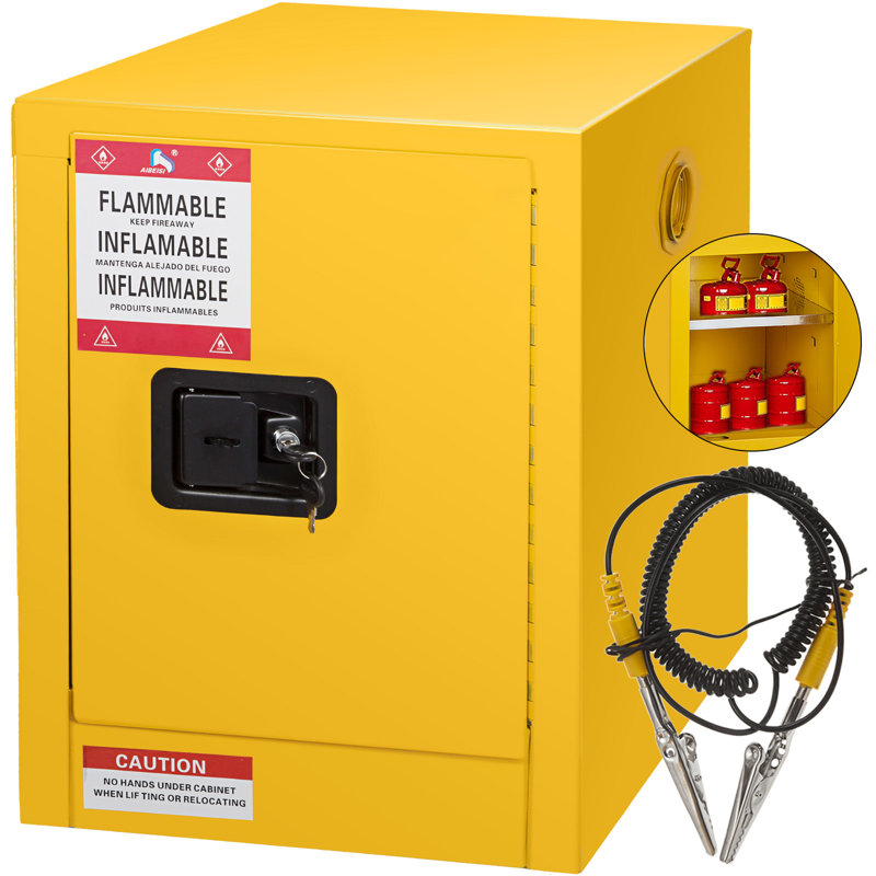 Armoire en acier galvanisé inflammable avec tablette réglable (H 22 po x l 17 po x P 17 po)