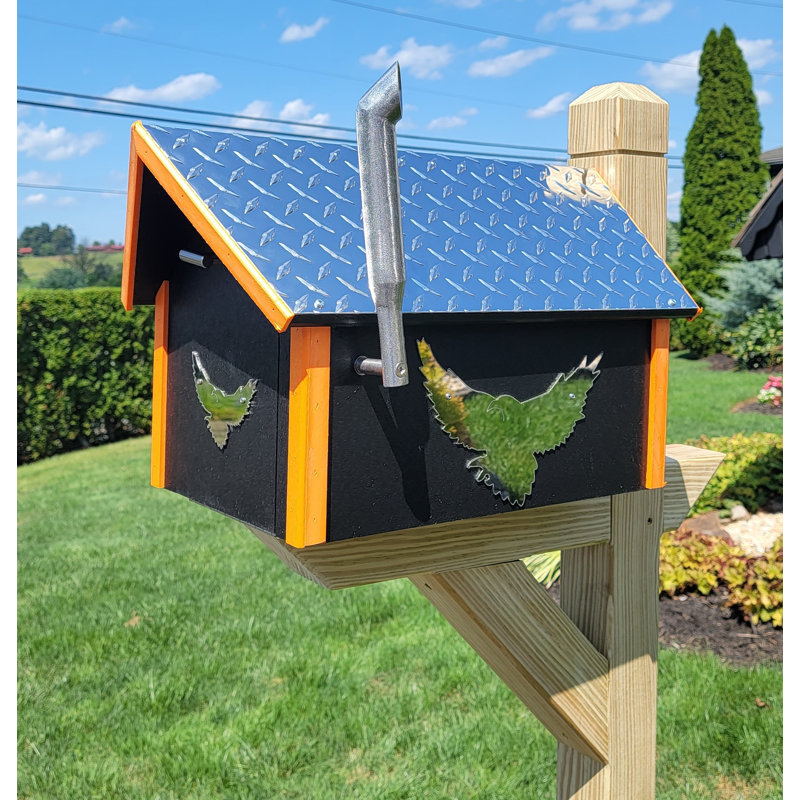 Amish Mailbox, Handmade, Birds Design Barn Style