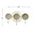 Mirrored Wall Hook – Gold Framed 3-Mirror Entryway Organizer with Hooks