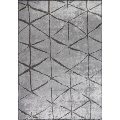 Amanzia Geometric Hand Loom Indoor / Outdoor Area Rug
