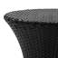 Table KONO en sablier en rotin sans plateau en verre, noir