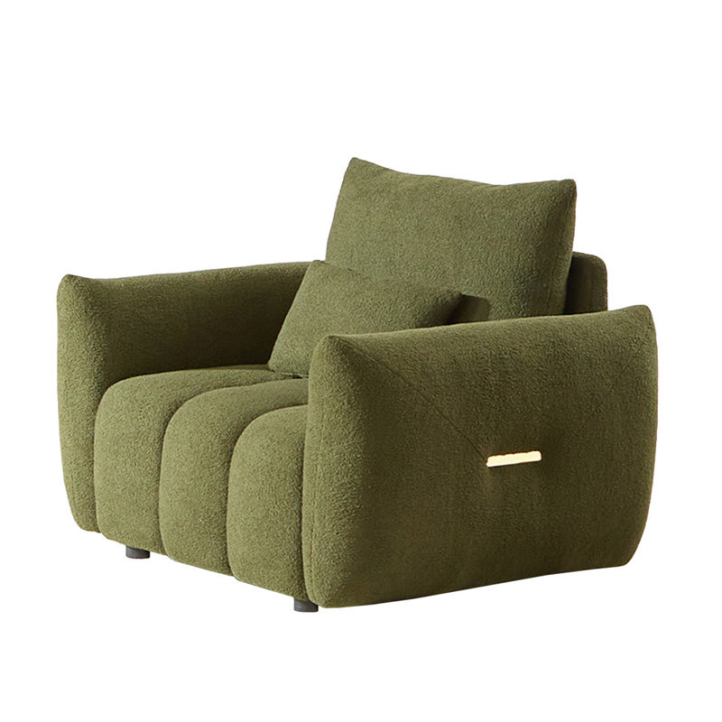 Sef Fabric Upholstered Lounge Chair, Modern Sofa, Accent Sofa, Beige, 32" H x 39.7" W x 36" D
