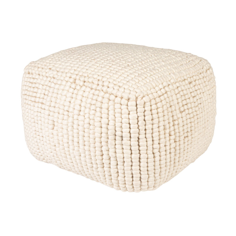 Pouf en laine New Zealand, Laine naturelle