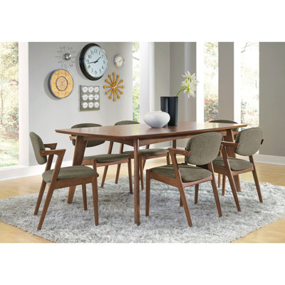 Grey and Dark Walnut 7-piece Dining Set