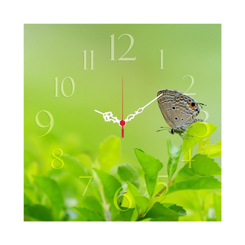 Horloge murale élégante 15,7 po x 15,7 po | 100% panneau de fibres à densité moyenne, épaisseur: 0,2 pouce | Décoration élégante pour le salon, la chambre à coucher et le bureau | Design moderne avec une esthétique minimaliste