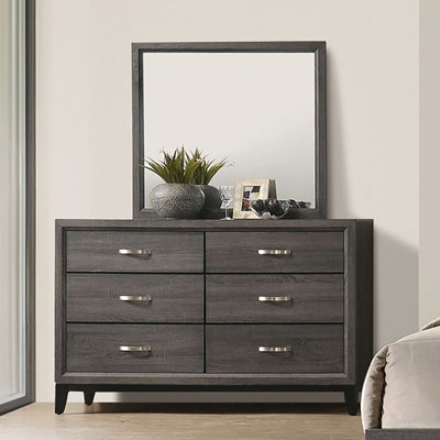 Commode 6 tiroirs avec miroir Yashin