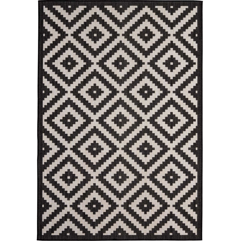Ecology Collection Geometric Indoor / Outdoor Area Rug, Rectangle 80 x 150 cm