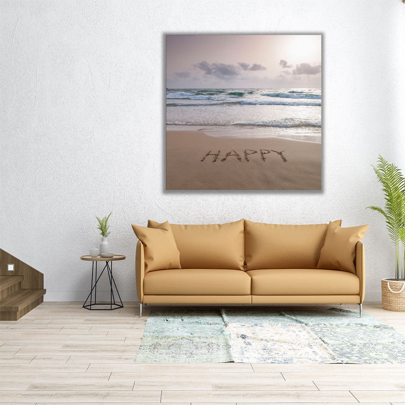 «Happy», reproduction d'art sur toile, H 12 po x l 12 po