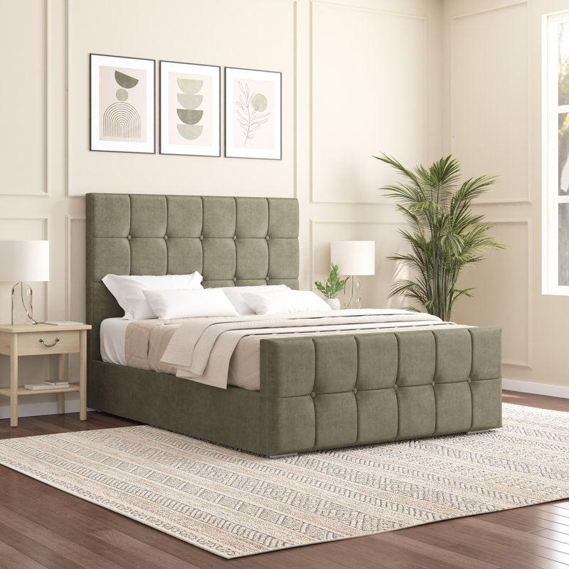 Oakpark Upholstered Bed Frame, Single (3'), Asphalt
