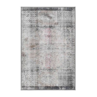 Tapis gris/beige traditionnel Longlier