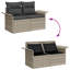 251cm Wide Patio Sofa with Cushions