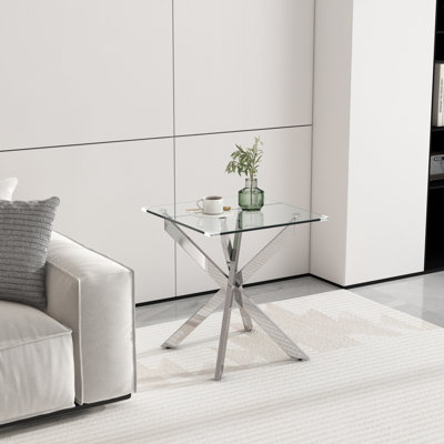 Table de bout en verre trempé