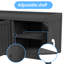 Armoire de rangement pour chaussures 47 po avec 3 portes, banc en résine imperméable résistant aux rayons UV, noir