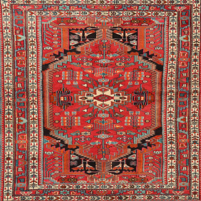 Tapis traditionnel rouge / noir Bathampton