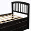 Lit plateforme simple avec rangement en bois massif Eckart-471351921