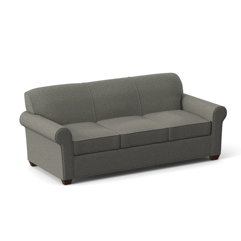 Finn Rolled Arm Sofa with Reversible Cushions, Montana Walnut, Dorset Ash, 34" H x 83" W x 36" D