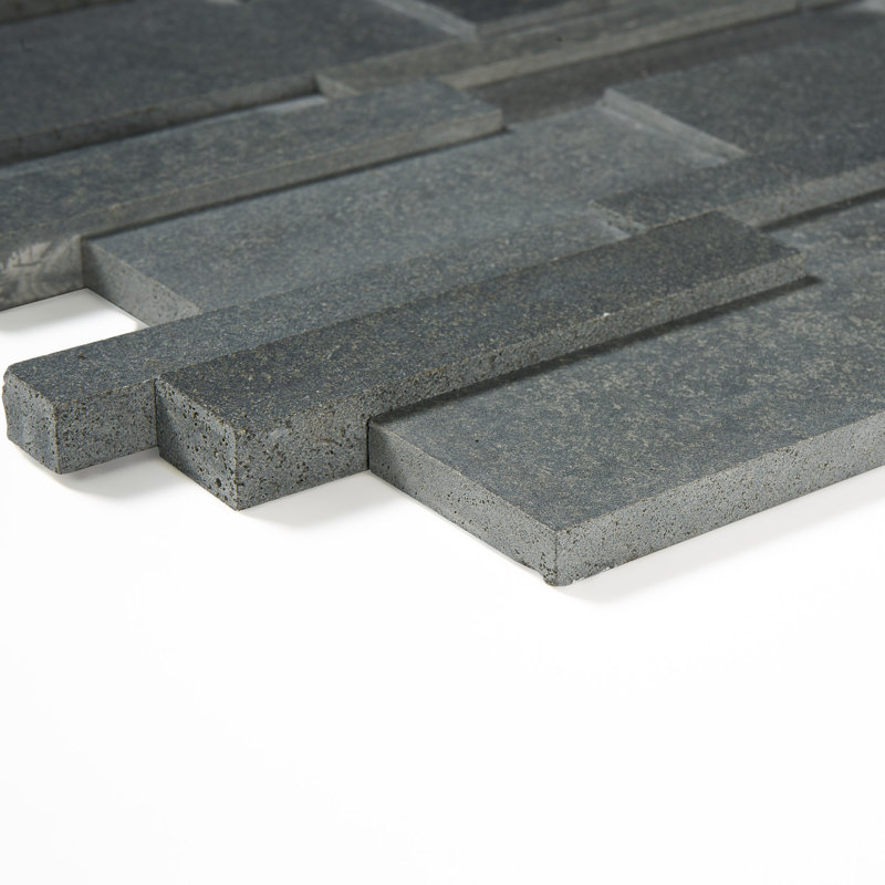 Stealth 0.4" x 11" Basalt Linear Mosaic Wall & Floor Tile