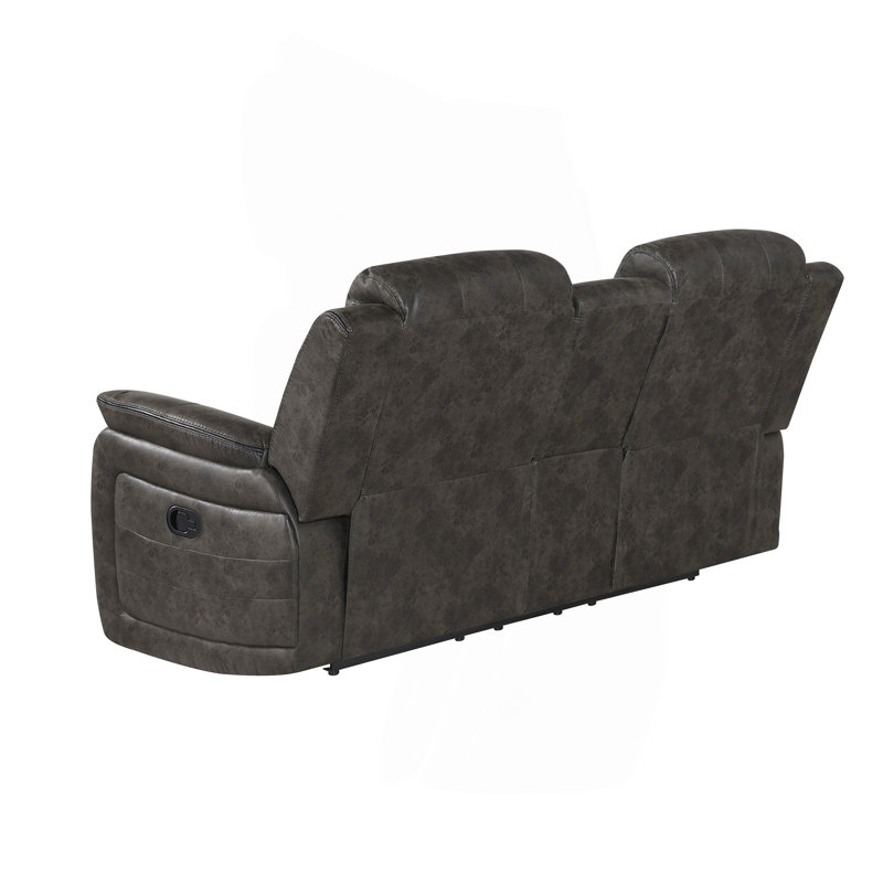 GREY CONSOLE RECLINING LOVESEAT