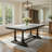 Fonio Marble Top Solid Wood Base Dining Table-1900555885
