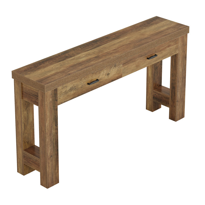 Console en bois avec tiroirs doubles