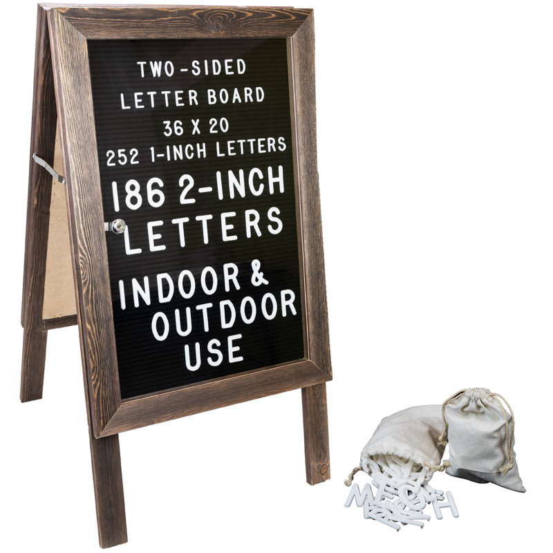 Panneau de lettres autoportant et interchangeable