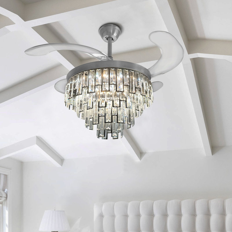42" Janita 4 - Blade LED Ceiling Fan with Remote Control
