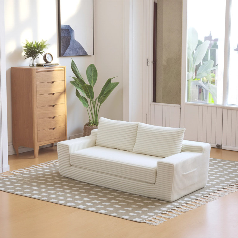 Canapé convertible pliable Boneless, Beige