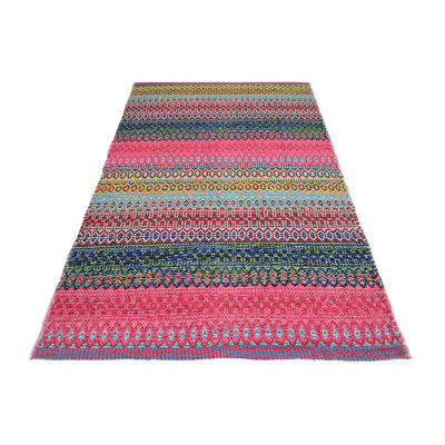 Saffron Geometric Cotton Hand Woven Area Rug