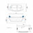 PRIVILEGE 71" x 35.5" 2-Person White Whirlpool Bathtub with Dual Pump