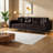 In 1 Extendable Sofas Faux Leather Modern Sleeper For Home