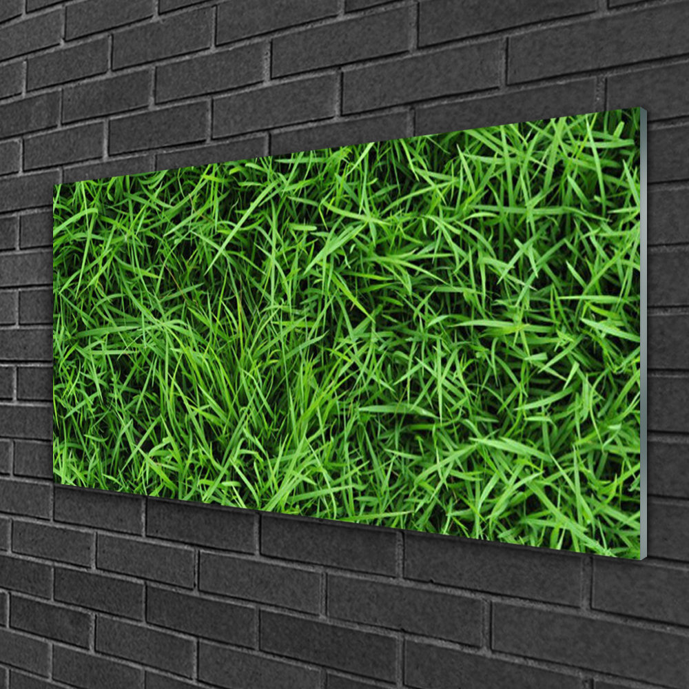 Glasbild Grass Lawn Floral