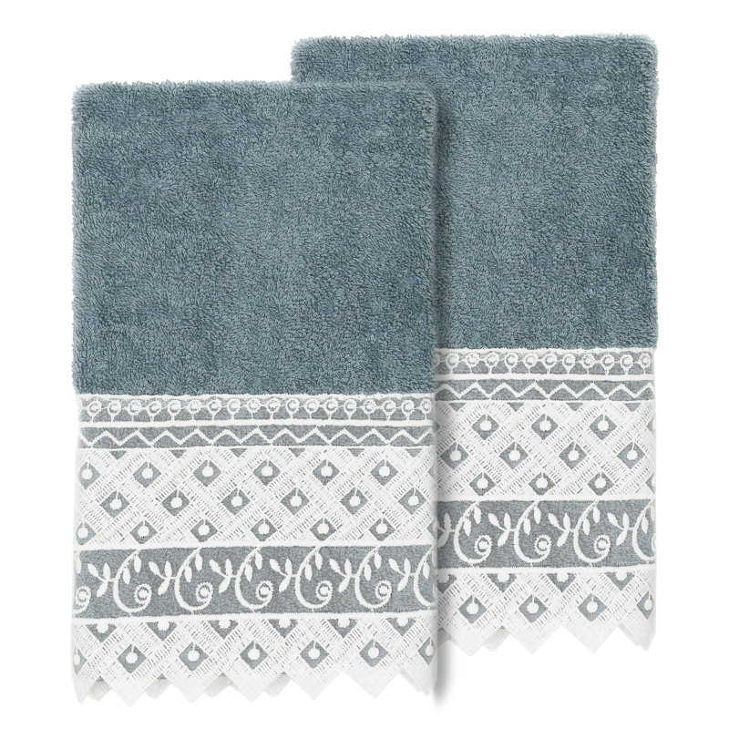 Débarbouillette en coton Aiden, Bleu sarcelle