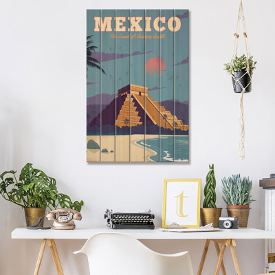 Hutton Mexico par - non encadré, impression sur bois