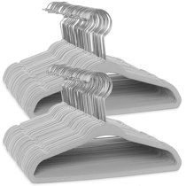 3 Sprouts Baby Velvet, Non-Slip Clothes Hangers - Pack of 30 - Gray