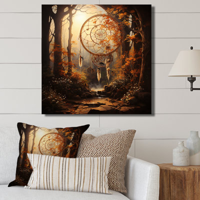 " Gold Dream Catcher Natures Whispers I "